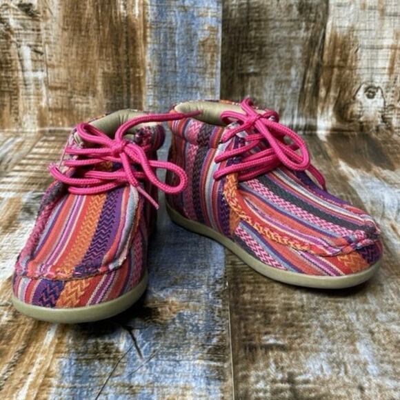 Blazin Roxx Kids/Girls Riley Raspberry Serape Stripe Shoe/Boots/Bootie - Picture 7 of 7